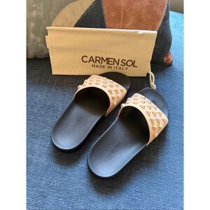 Carmen Sol Blush Franco Slides NWOT